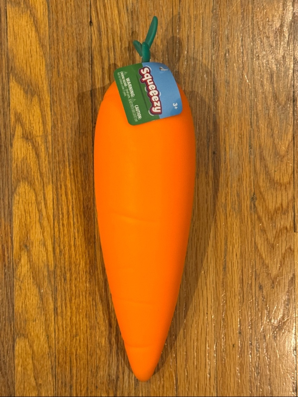Squeezy Giant Carrot Squishy Toy - Bright Orange